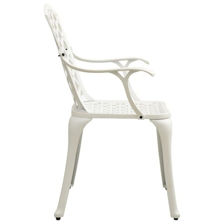 vidaXL Krzesła ogrodowe 2 szt., odlewane aluminium, białe