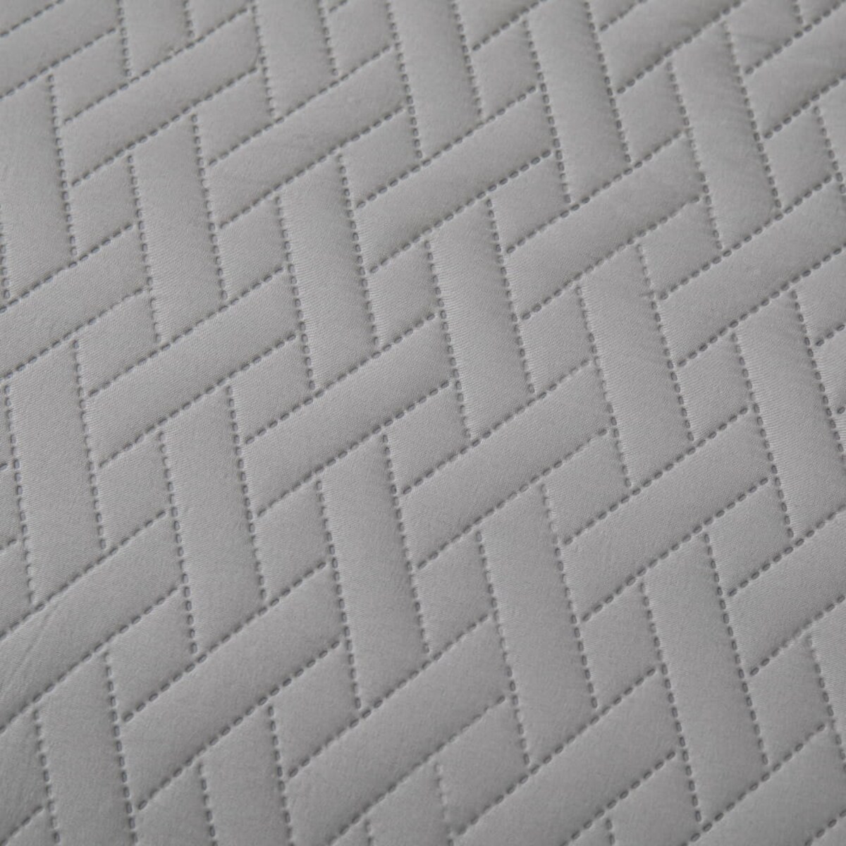 Szara Narzuta Pled Pikowana na Łóżko 240 x 220 Dash miękki Kocyk Uniwersalny