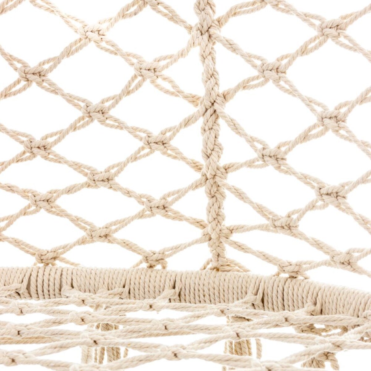 Fotel wiszący dwuosobowy Boho beżowy huśtawka