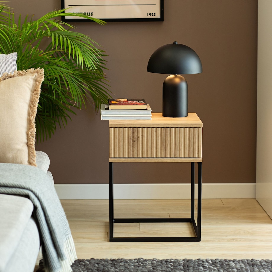 Konsimo RECTUS Zestaw stolików nocnych 2szt.w kolorze dębu artisan