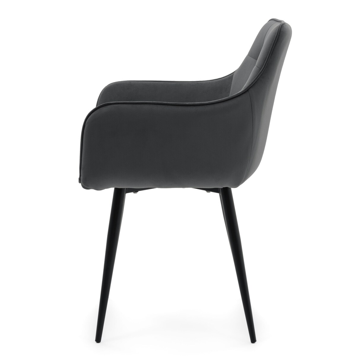 Krzesło tapicerowane welurowe GALLO velvet szary