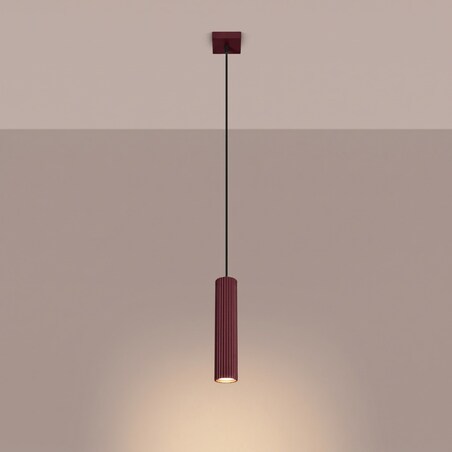 Lampa wisząca KARBON 1 burgund