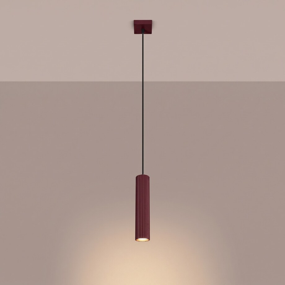 Lampa wisząca KARBON 1 burgund