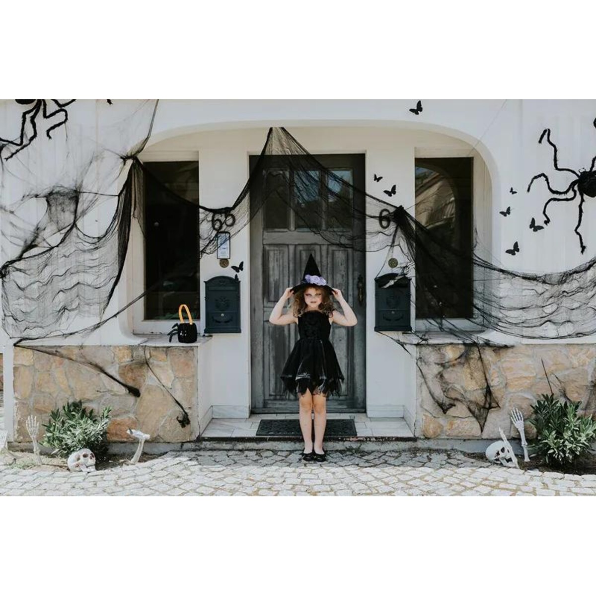 Materiał dekoracyjny gładki, czarny, 0.72x9.8m