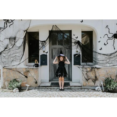 Materiał dekoracyjny gładki, czarny, 0.72x9.8m