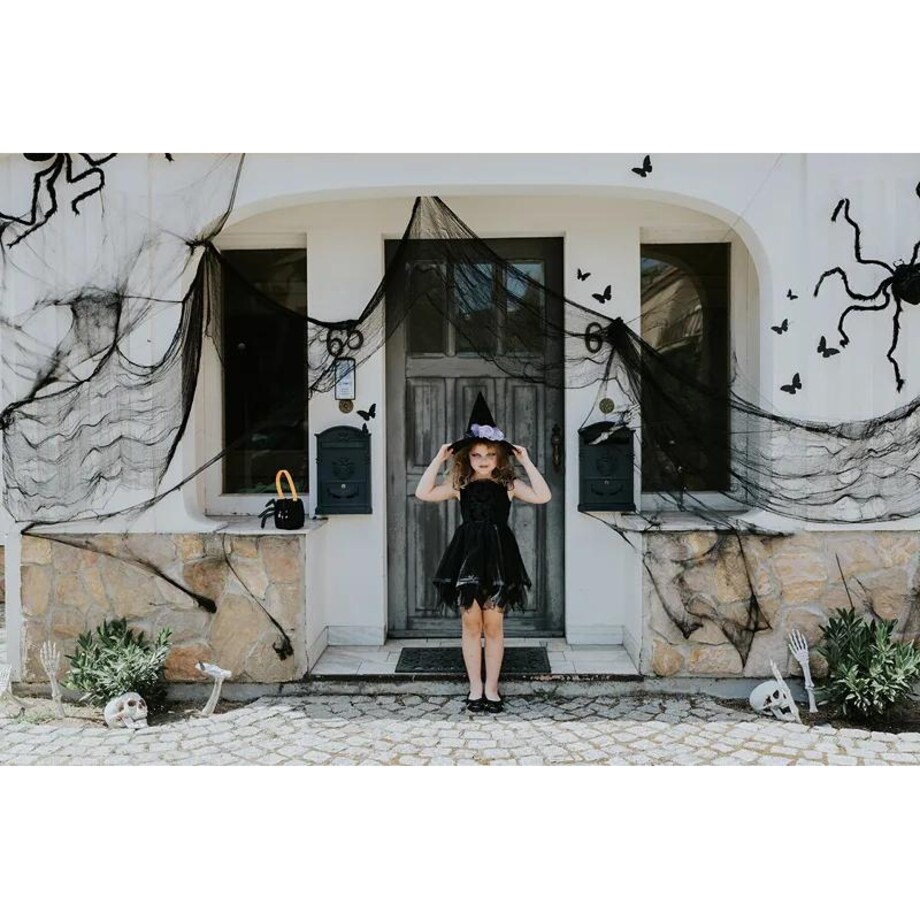 Materiał dekoracyjny gładki, czarny, 0.72x9.8m