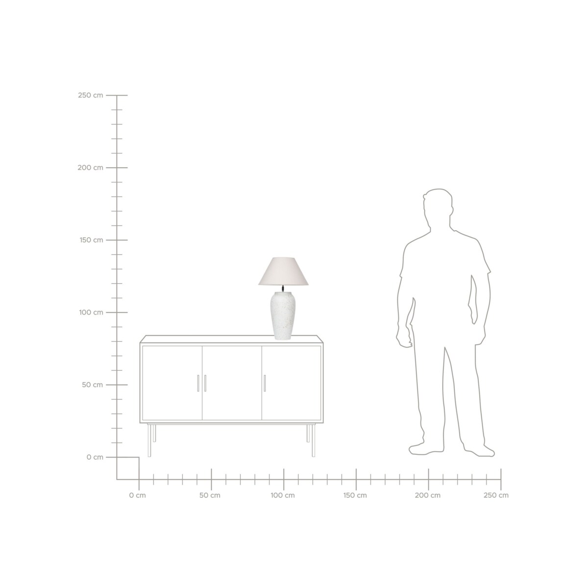 Lampa stołowa ceramiczna biała AMBLO