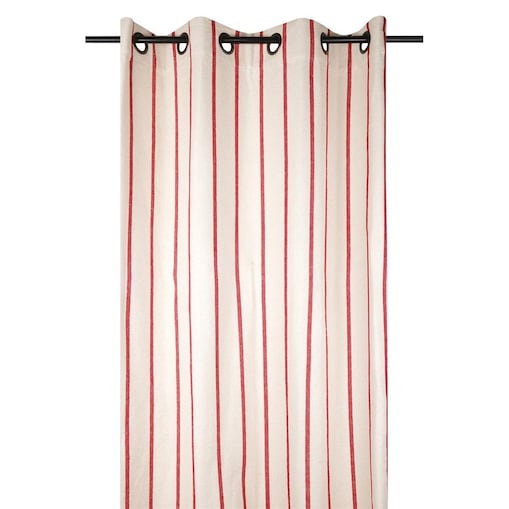 Zasłona okienna w paski 135x260 cm APARDA-2 pomarańczowe