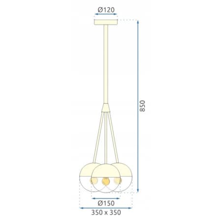 Lampa Wisząca Kule Szklana Mleczna Czarna Biała