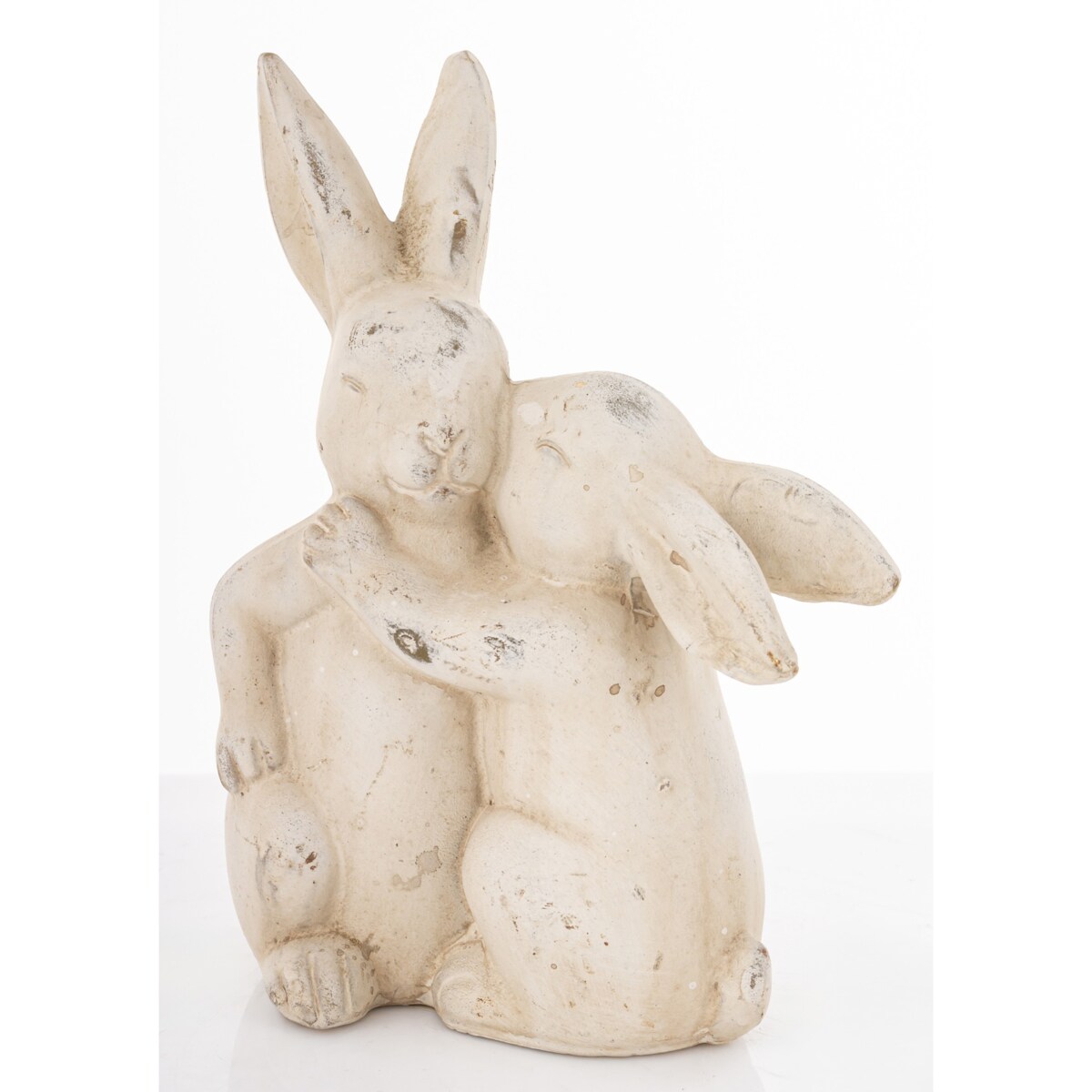 Dekoracja - beżowe króliki 19,5x15x8 cm ALBIA-2 z synkiem, small