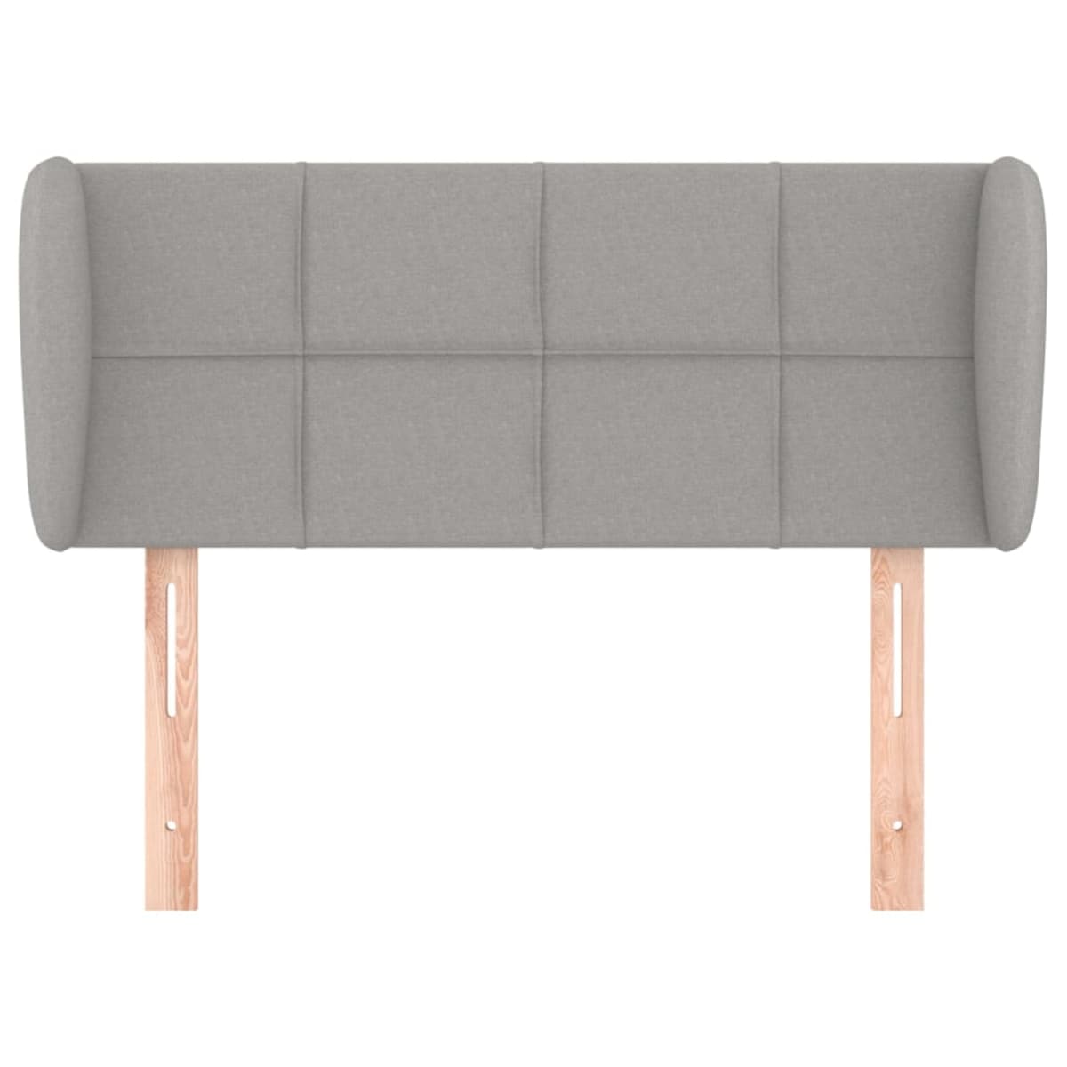 vidaXL Zagłówek uszak, jasnoszary, 83x23x78/88 cm, tkanina