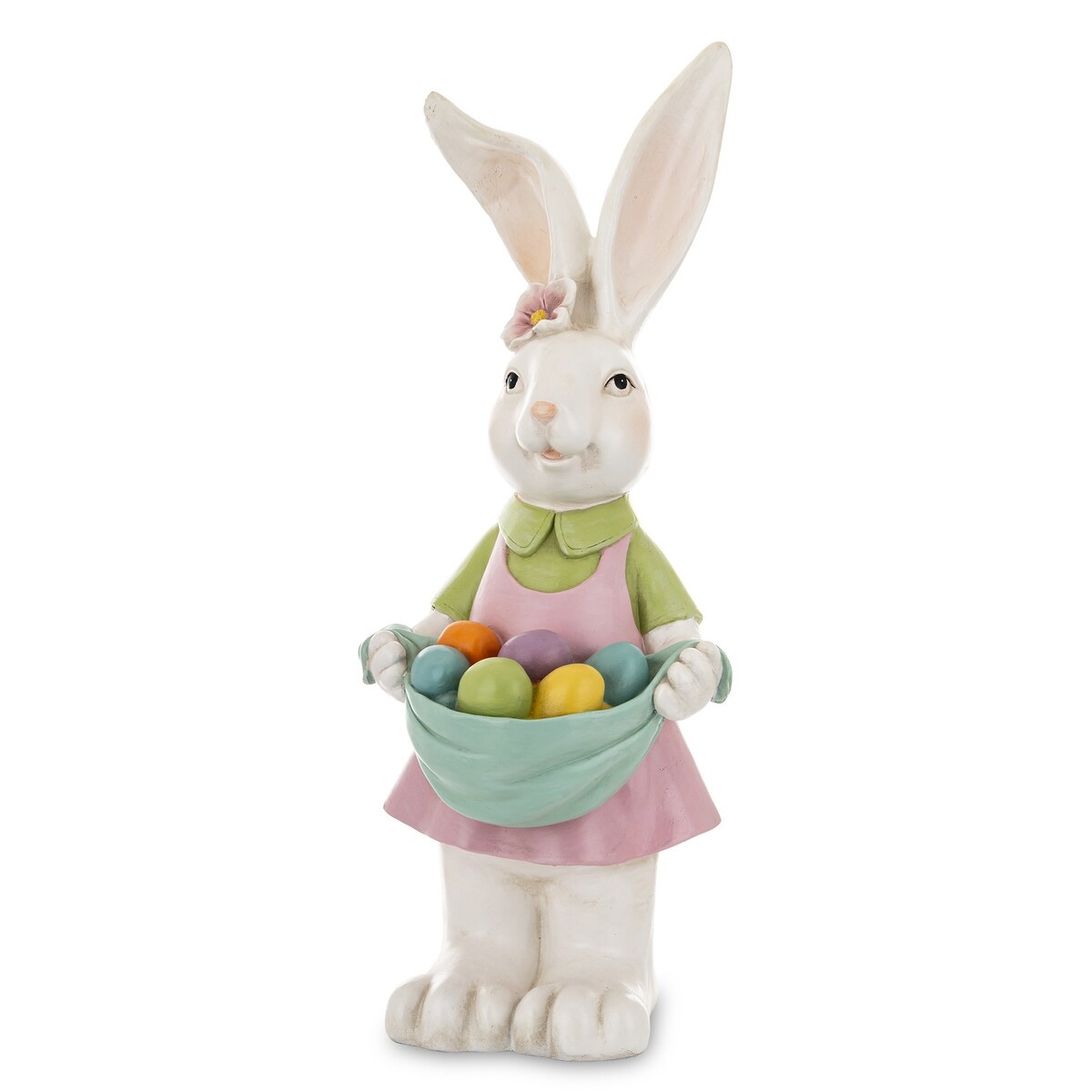 Dekoracja - króliczka z miską kolorowych pisanek 78x30x28 cm BIG