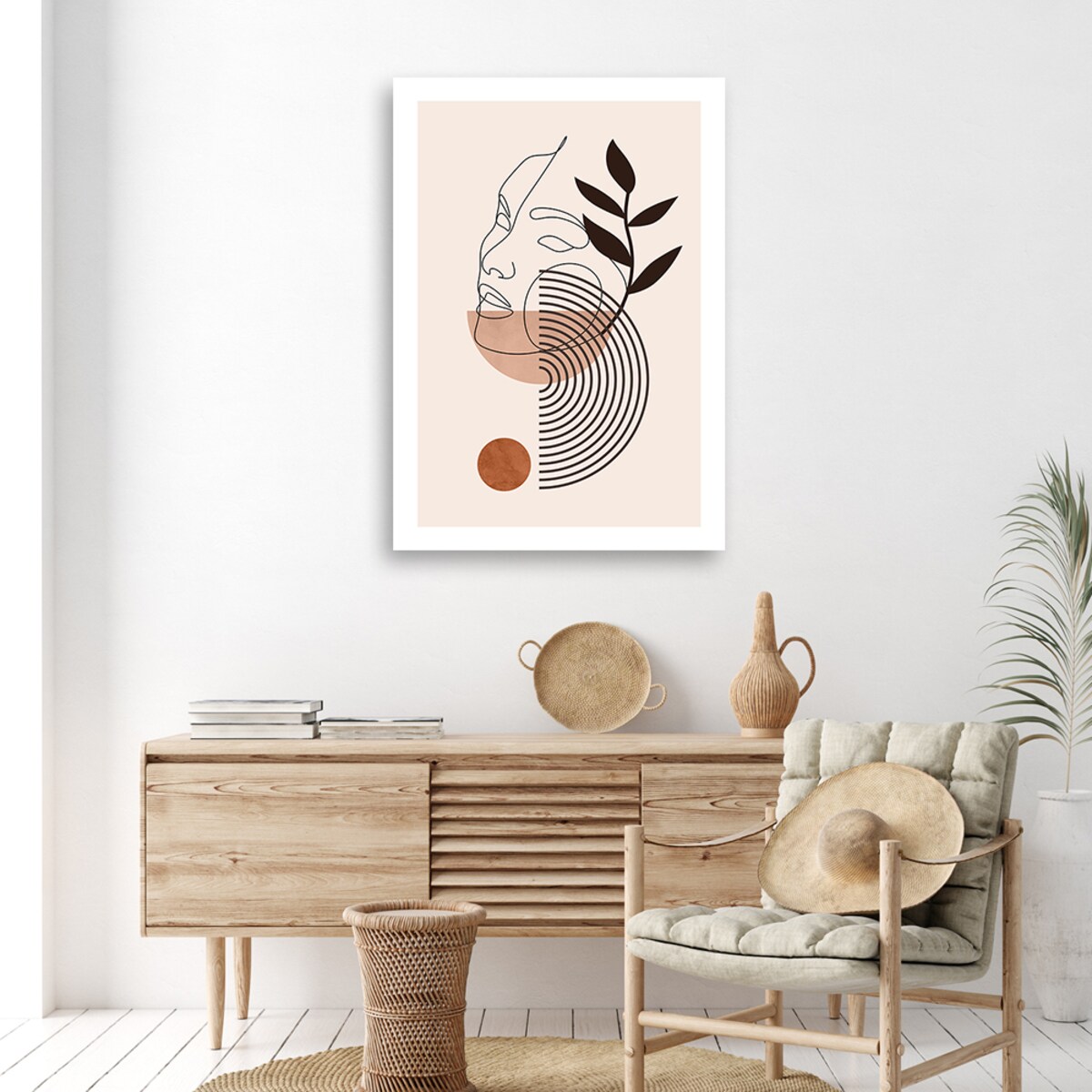 Obraz na płótnie, Twarz kobiety boho