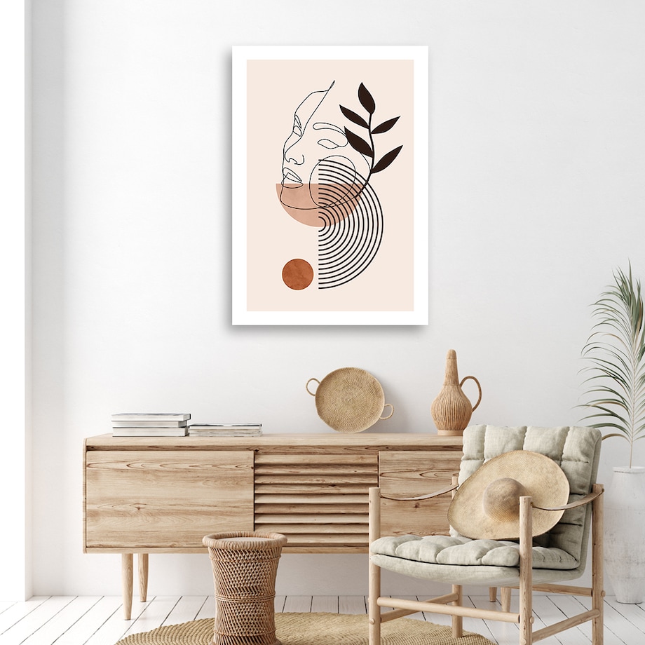 Obraz na płótnie, Twarz kobiety boho