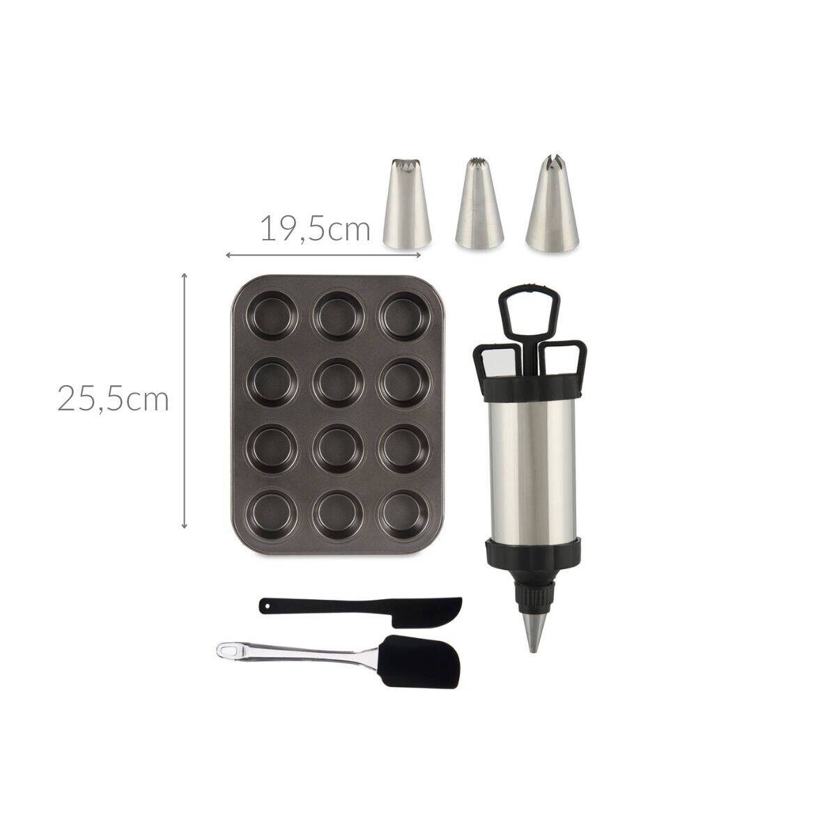 Forma do pieczenia muffinek z akcesoriami do dekorowania