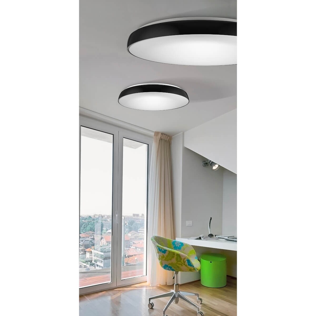 Minimalistyczna lampa sufitowa Cortona LED 24W czarna