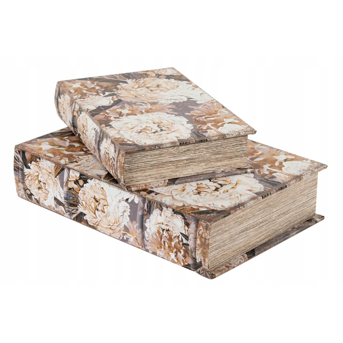 2 szt. PUDEŁKO KSIĄŻKA na drobiazgi kwiaty