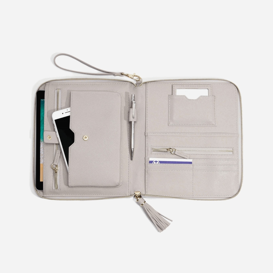 Kopertówka na dokumenty i telefon Stackers taupe