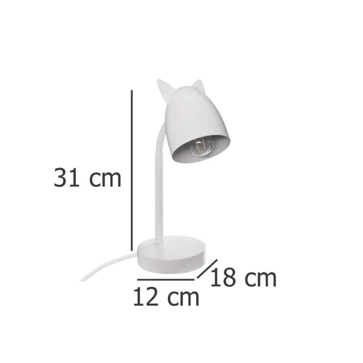 Lampka na biurko OREILLES, metalowa