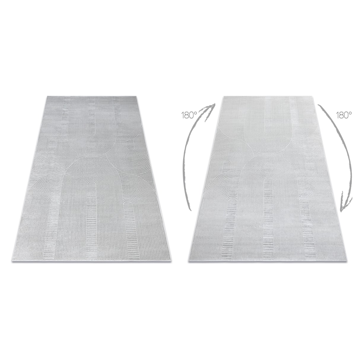 Dywan BALANCE 9086 szary - Geometryczny, 80x150 cm