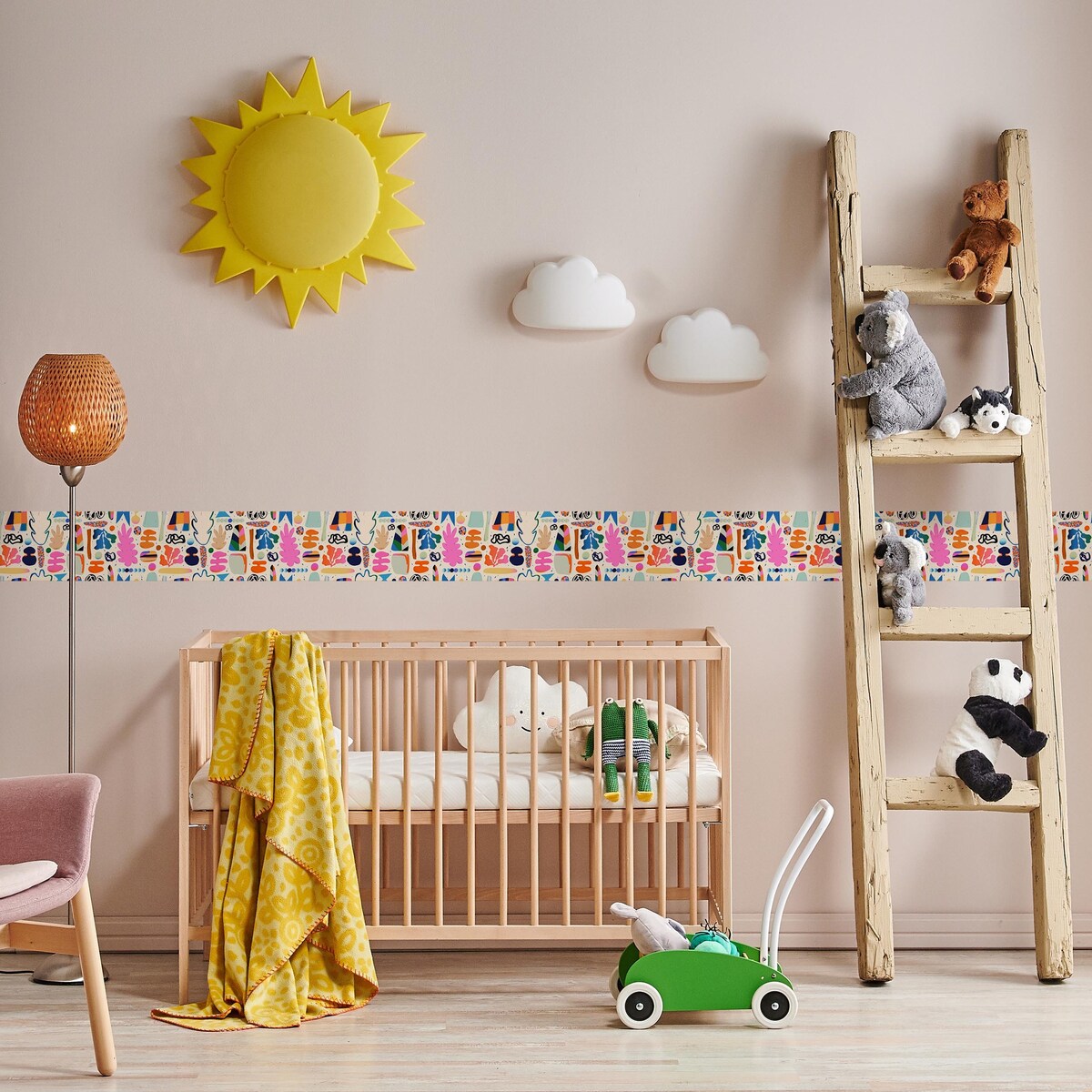 Pasek Dekoracyjny Bordiura Kolorowe RYSUNKI Abstrakcja Kreskówka