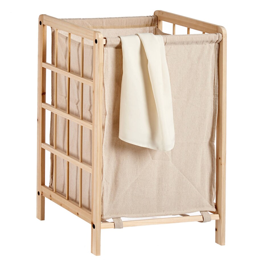 Kosz do szafy, drewno + tkanina