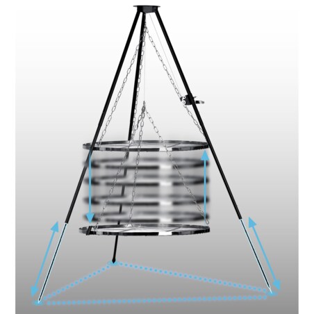 Palenisko ogrodowe grill na ognisko 80cm ruszt stalowy trójnóg Berdsen BD-884