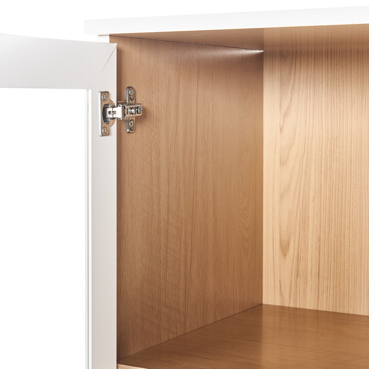 Witryna ze szklaną gablotą TINGLEDALE 40 cm Biały