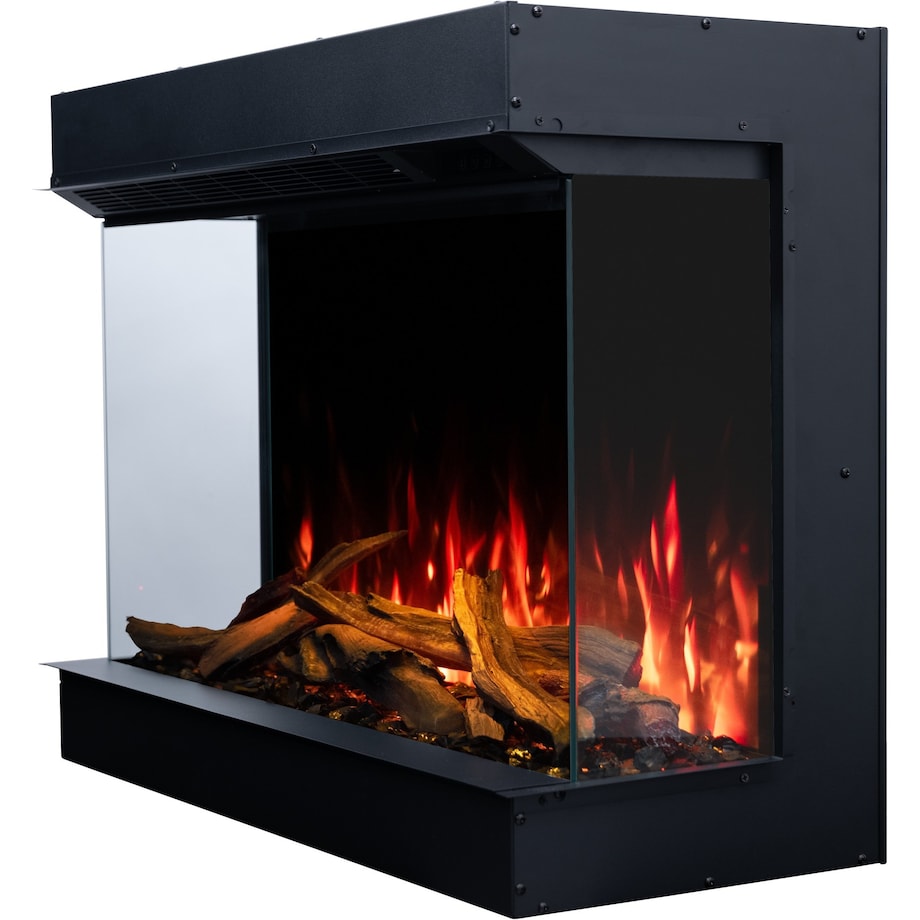 Kominek elektryczny AFLAMO Superb 3D 80 - do zabudowy - 80x65x35 cm - kominek LED z funkcją grzania 750/1500 W