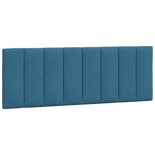 vidaXL Poduszka na wezgłowie, Hanko, niebieska, 140 cm, aksamitna