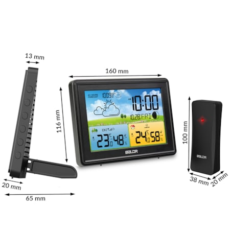 Bezprzewodowa stacja pogodowa pogody higrometr Baldr
