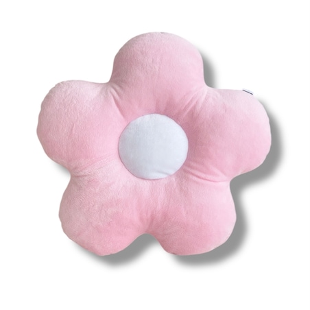 Poduszka kwiatek różowy minky
