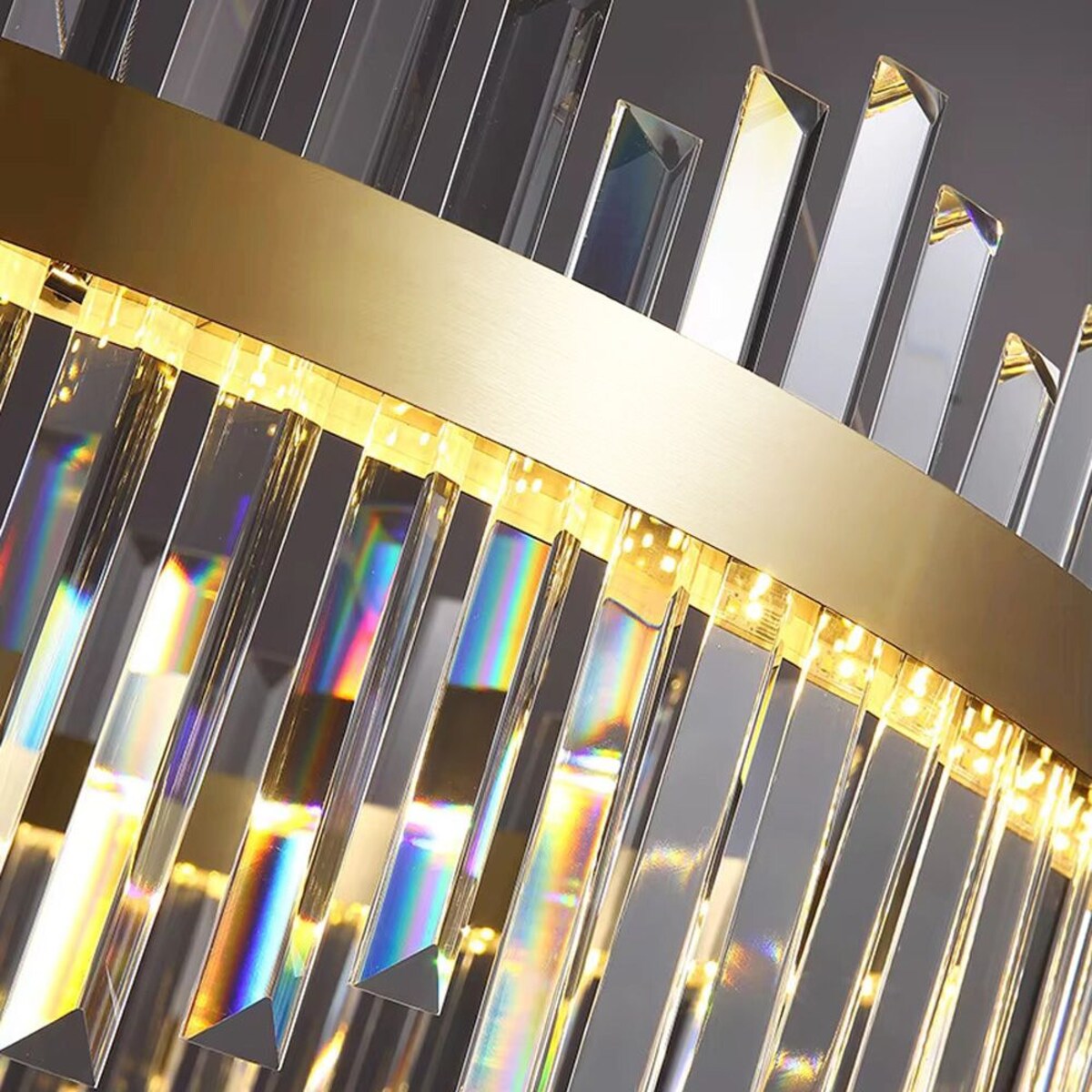 Lampa sufitowa wisząca kryształowa LED APP1513-CP80 Złota