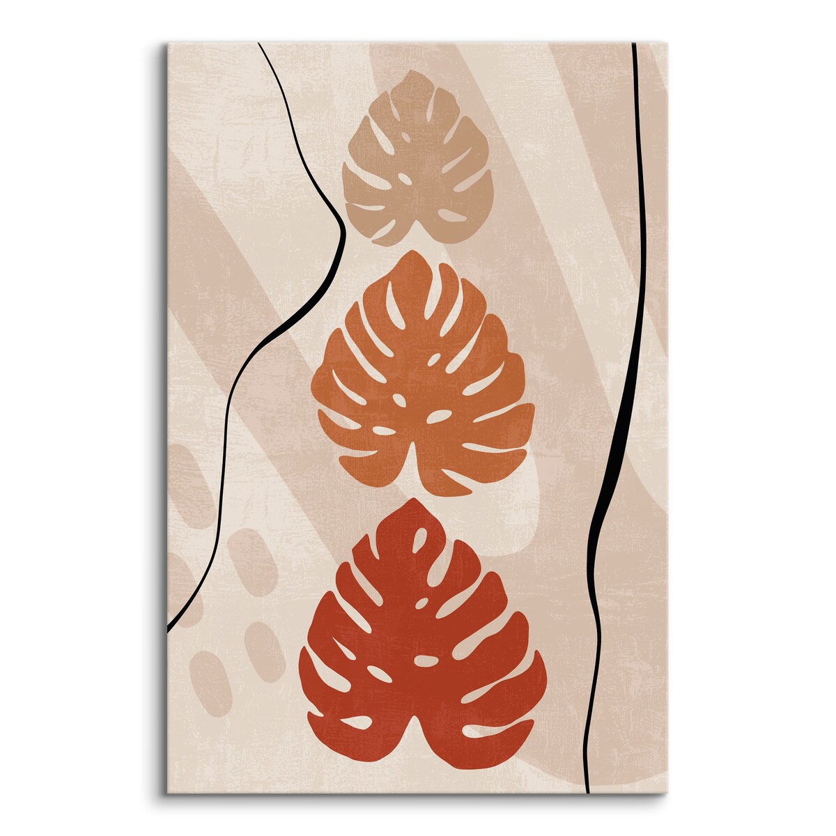 Obraz Trzy Liście Monstery 80x120cm