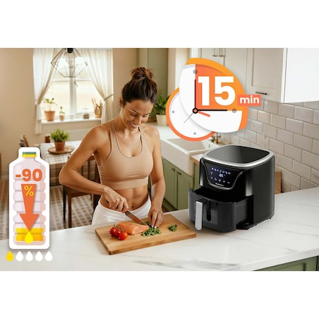 Frytkownica beztłuszczowa AIR FRYER 5l 1500w Berdsen