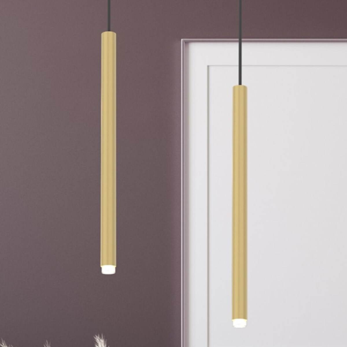 Podłużny lampa wisząca Monza MLP8839 Milagro tuba nad wyspę złota