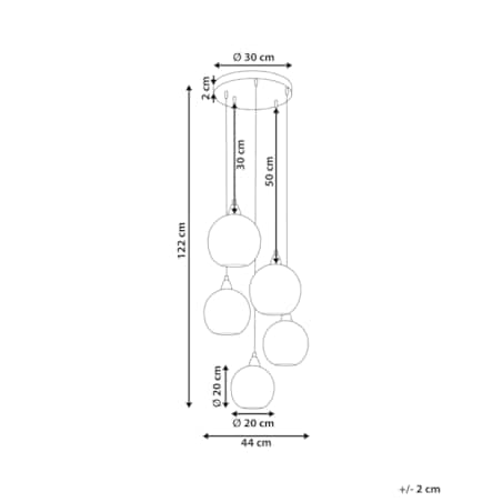 Lampa wisząca PABELLON Szkło Czerwony