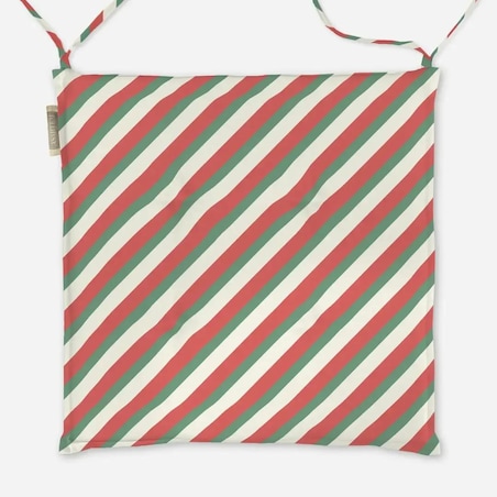 Poduszka świąteczna na krzesło - Kolorowe paski