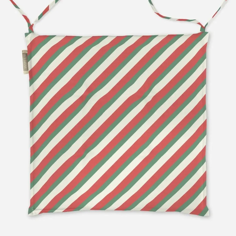 Poduszka świąteczna na krzesło - Kolorowe paski