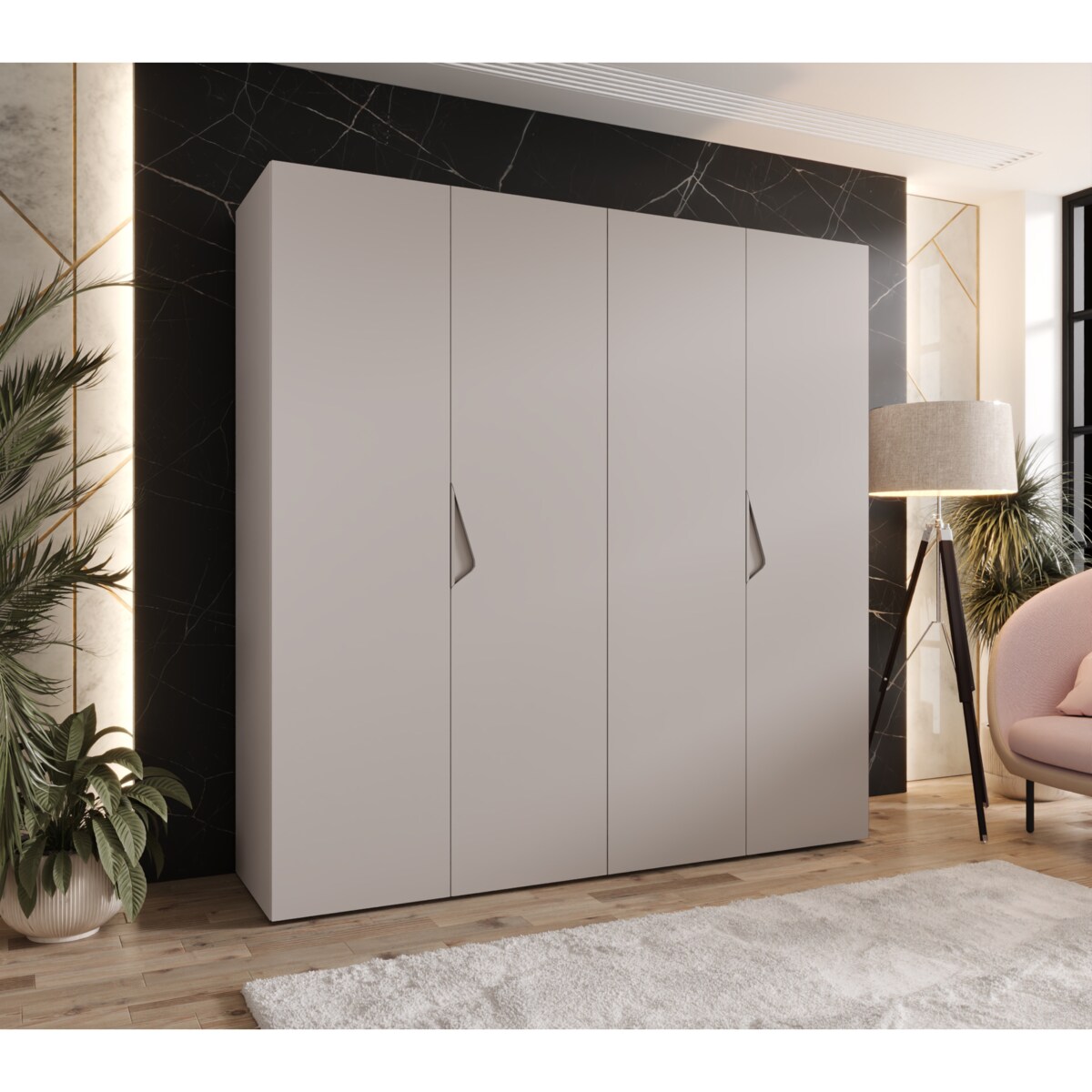 Szafa uchylna Sandi 1 200 wys 202 cm Kaszmir + u Kaszmir