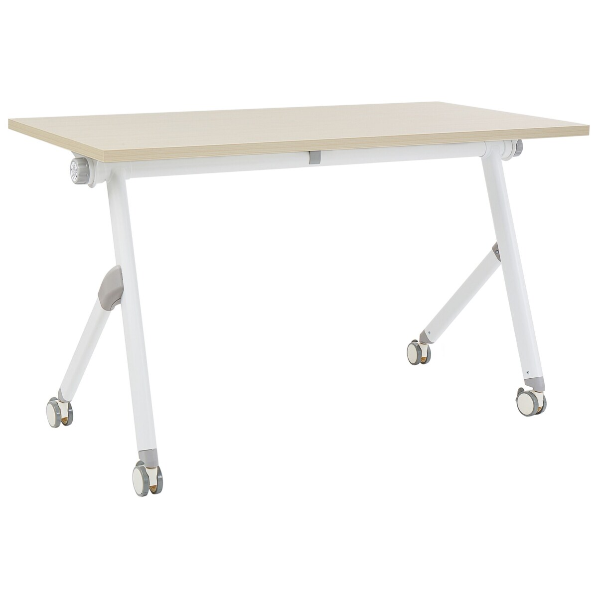 Składane biurko BENDI Jasnobrązowy 120 cm 60 cm Z kółkami