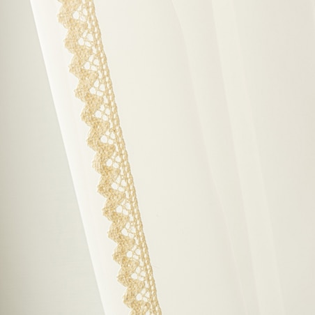 Firany z koronką Lily 2 szt. długie 200x250 ecru