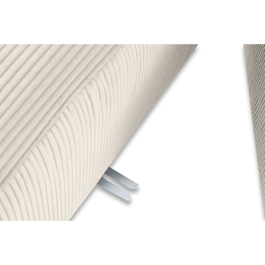 KONSIMO BUFFO Narożnik prawy z niezwykle miękkim i wygodnym siedziskiem, kolor kremowy