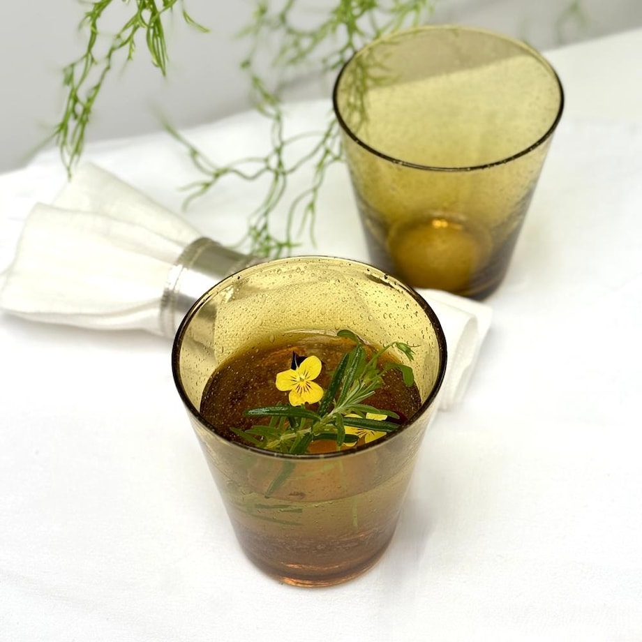 VILLA ITALIA Szklanka bursztynowa 300 ml AMBER