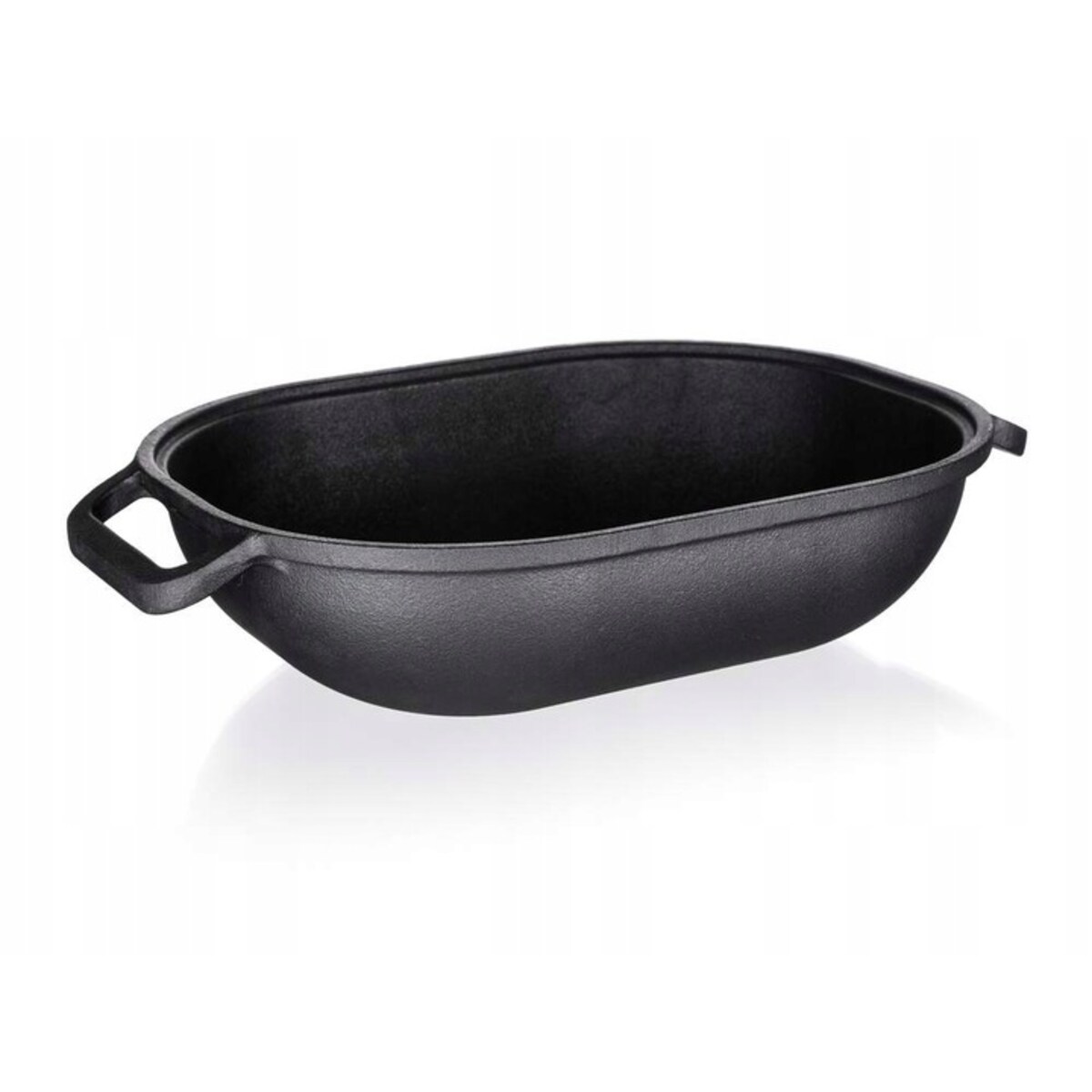 BRYTFANKA CZARNA ŻELIWNA duża do pieczenia 7 L podwójna z żeliwa garnek