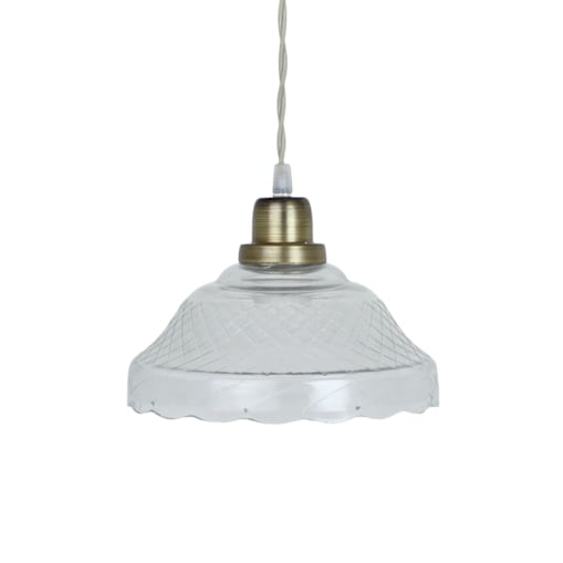 LAMPA ZE SZKLANYM KLOSZEM GRETA żelazo śr. 21cm