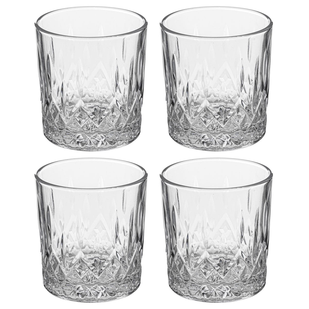 Szklanki do whisky CHARLES, 4 sztuki, 240 ml, kolor przezroczysty