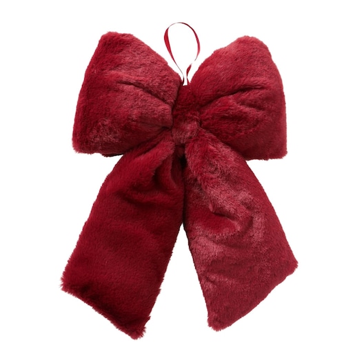 Kokarda futerkowa, Bowy, 40 cm, bordowa