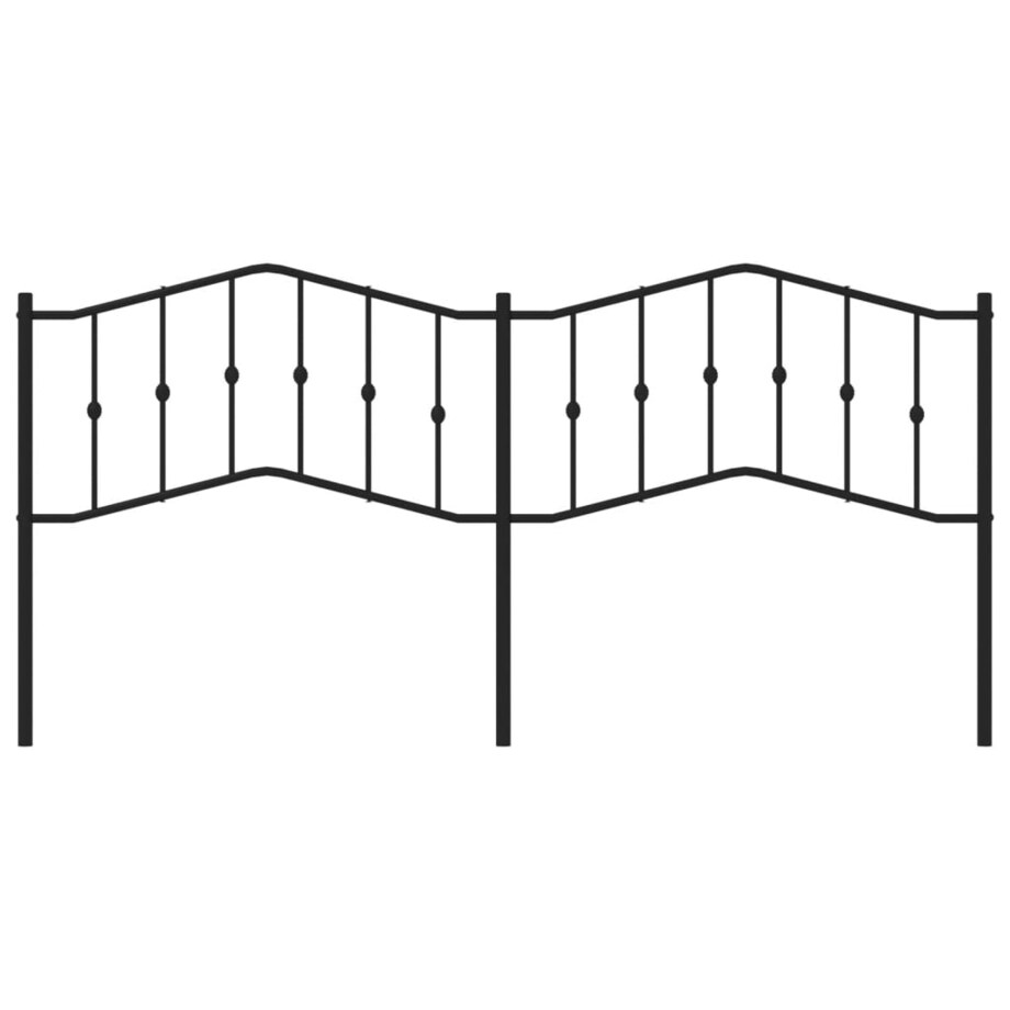 vidaXL Metalowe wezgłowie, czarne, 200 cm
