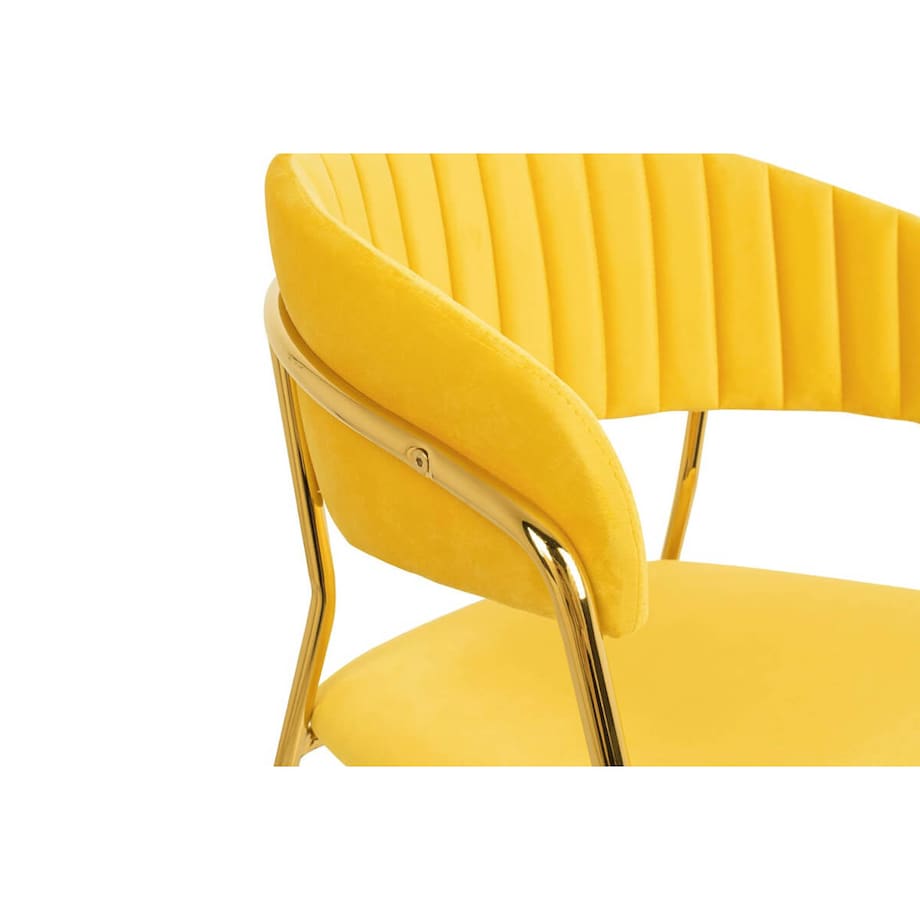 Welurowe krzesło Margo KH121100121.42 King Home tapicerowane żółte